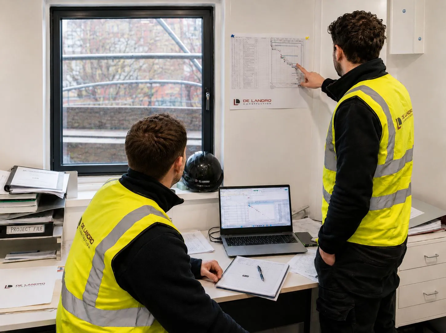 Skilled tradespeople at work